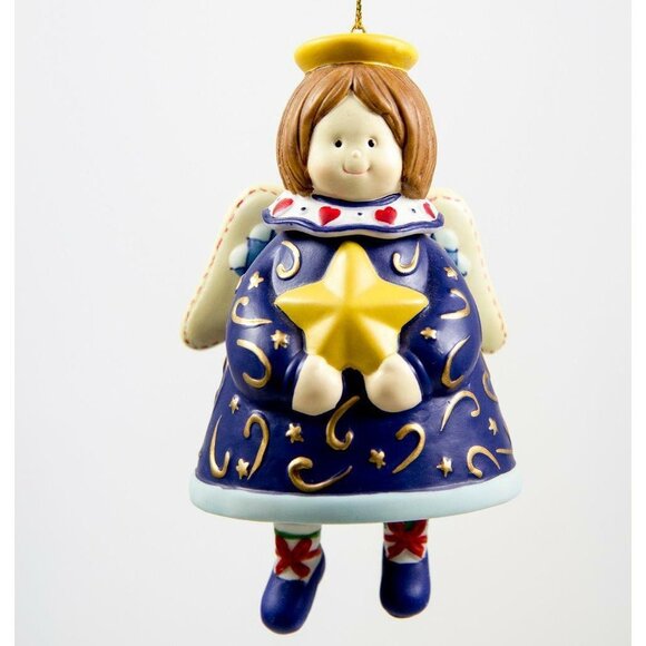 Kirkland Signature Porcelain Angel Bell Ornament w/Dangling Legs - Picture 1 of 11
